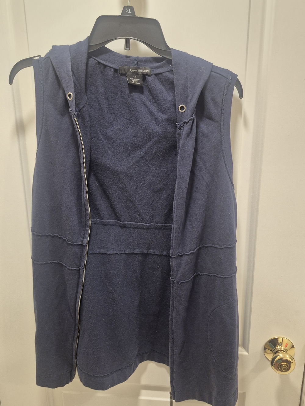 Calvin Klein Jeans Dark Navy Hooded Sleeveless Vest